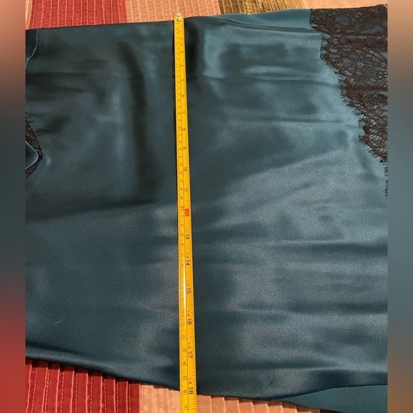 DVF Maire Blue Silk and Lace Slip Dress - Picture 13 of 16